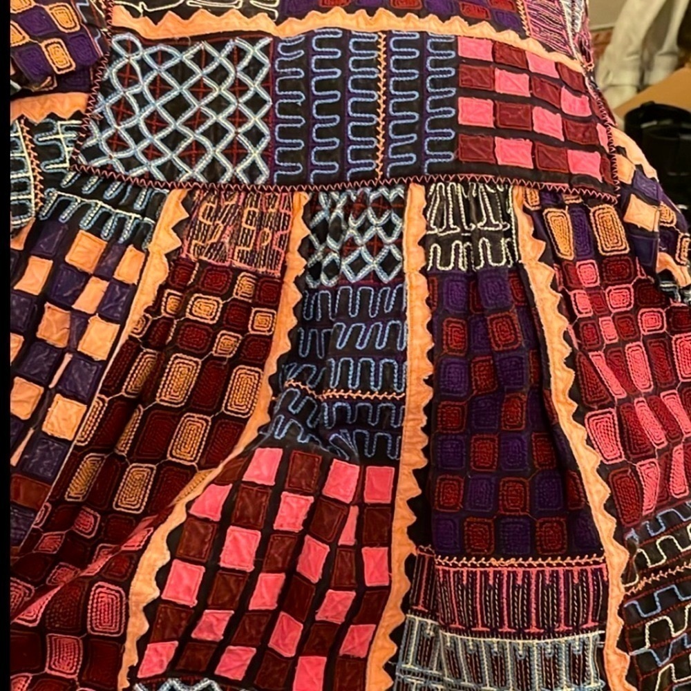 Ulla Johnson Nanna Patchwork Pattern Top Size Xxs… - image 8